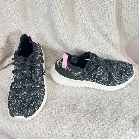Adidas Women's Ultimafusion slip on laced pink gray marled athletic shoe size 10 - Picture 2 of 8